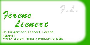 ferenc lienert business card